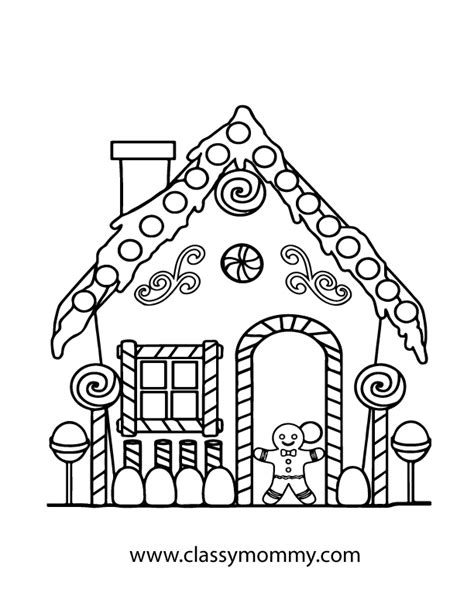 Free Printable Gingerbread Coloring Pages - Classy Mommy