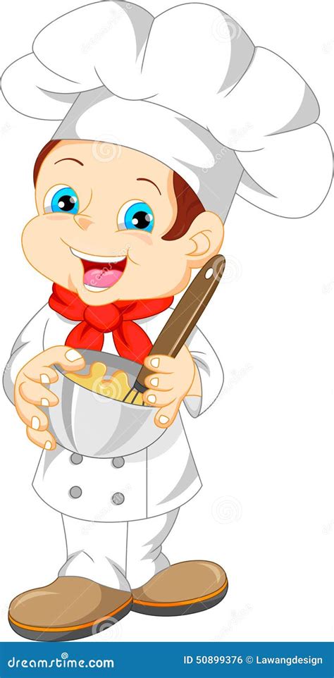 Cute boy chef cartoon stock vector. Illustration of albumen - 50899376