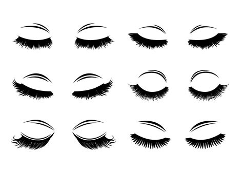 Eyelashes Clipart set 524728 Vector Art at Vecteezy