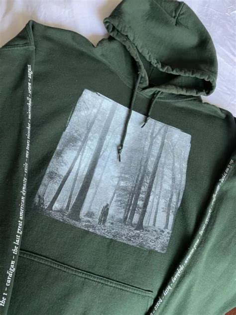 TAYLOR SWIFT FOLKLORE Album Tracklist Green In The Trees Hoodie Jumper $140.93 - PicClick