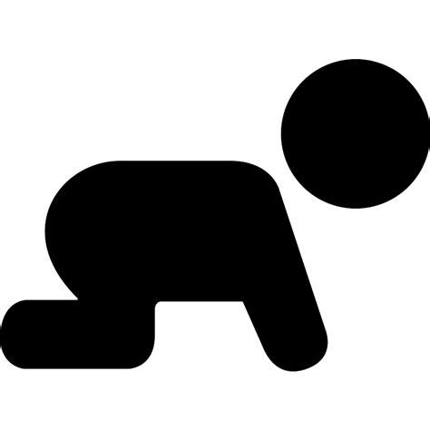 Crawling Baby Silhouette Vector SVG Icon - SVG Repo