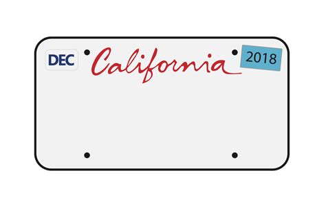 Printable California License Plate Template - Printable JD