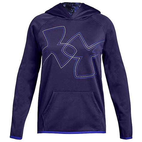 Under Armour Girls Armour Fleece Dual Logo Hoodie Exercise & Fitness Sports & Fitness Girls