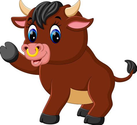 illustration of cute baby bull cartoon 7916198 Vector Art at Vecteezy