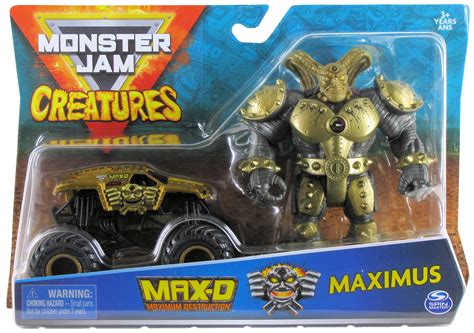 Buy Monster Jam Creatures Max-D 1:64 Scale Monster Truck and 5-Inch ...