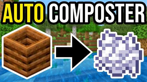 EASY AUTOMATIC COMPOSTER & Bonemeal Farm! | Minecraft Survival - YouTube