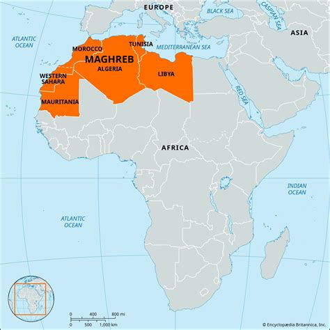 Map Of Maghreb Countries Northwest Africa Vector, 41% OFF