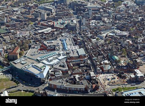 aerial view of Leicester city centre Stock Photo: 68682361 - Alamy