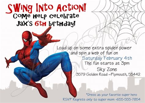 Spiderman Birthday Invitations Ideas – Bagvania FREE Printable ...