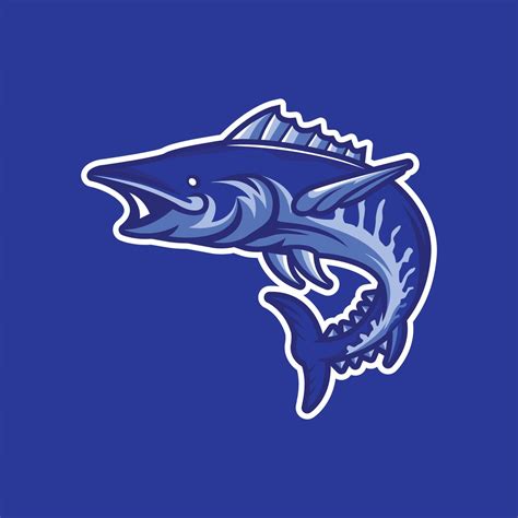 Mackerel fish mascot logo design illustration 15439200 Vector Art at ...