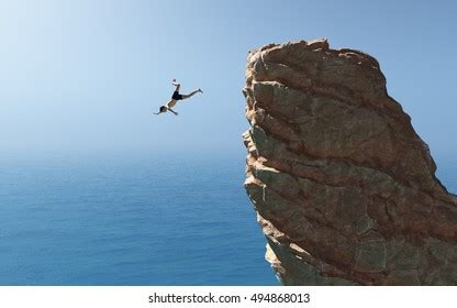 Person Jumping Off A Cliff Photos, Images & Pictures | Shutterstock