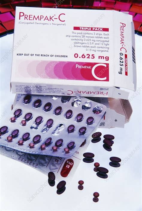 Hormone replacement therapy pills - Stock Image - M625/1117 - Science ...