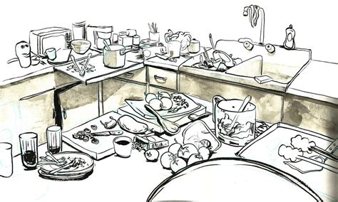 Clip Art Messy Kitchen Clipart - Download Free Mock-up