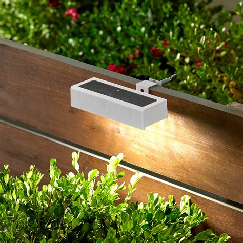 Better Homes & Gardens 20 Lumen Solar Powered LED Outdoor Landscape Plastic Gutter Light White ...