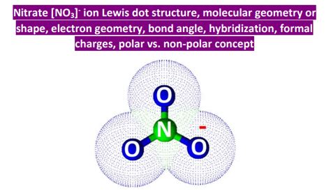 NO3- lewis structure, molecular geometry, bond angle, hybridization