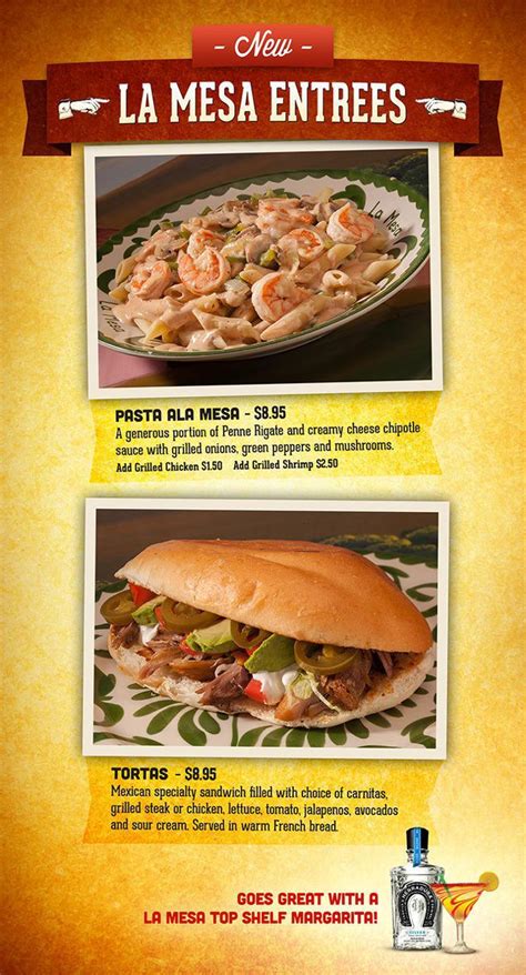 Discover La Mesa's New Menu Entrees! - La Mesa Mexican Restaurant