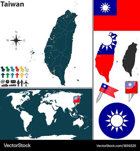 World Map Of China And Taiwan