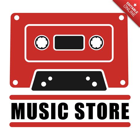 Music Store Logo Design Template | Free Design Template