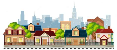 Town Buildings Digital Clipart - Clip Art Library