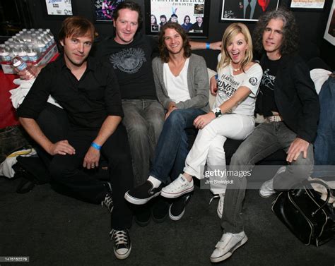 Rock band Letters to Cleo pose for a portrait at The Roxy Theatre in... News Photo - Getty Images