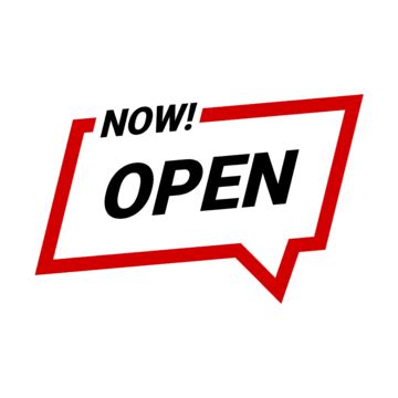 Now Open In Lettering Banner, Noow, Open, Banner PNG and Vector with Transparent Background for ...