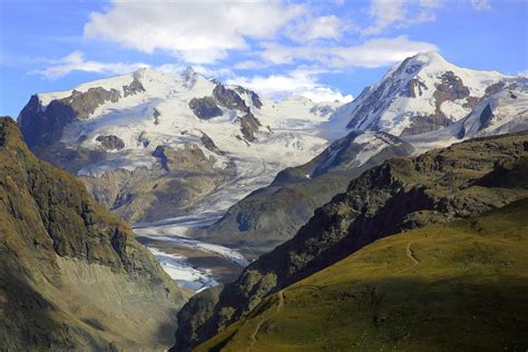 Monte Rosa massif, Gorner glacier dramatic sunrise, Swiss Alps - Verge ...