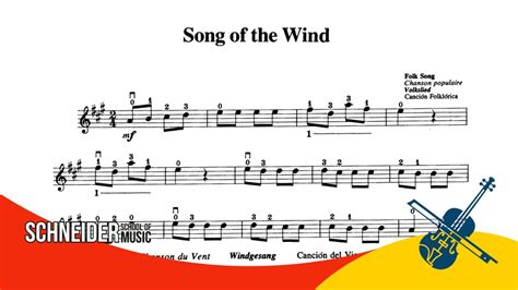 03 - Song of The Wind | Suzuki Book 1 | Violin Score | Partitura ...