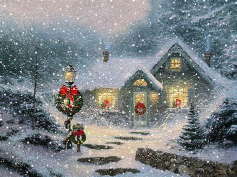 Christmas Snow Scene Wallpapers - Wallpaper Cave