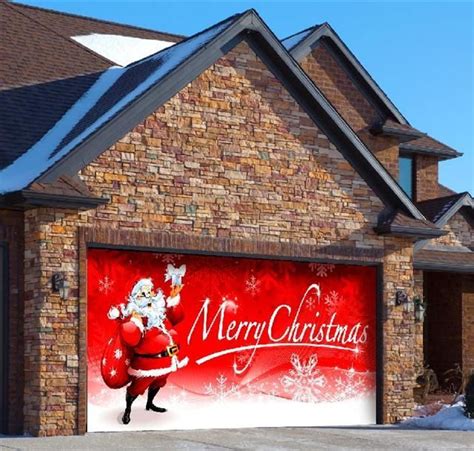 Amazing Merry Christmas Magnetic Garage Door Decoration #Christmas… | Garage door christmas ...