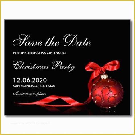 Free Save the Date Holiday Party Templates Of Christmas & Holiday Party Save the Date Postcard ...