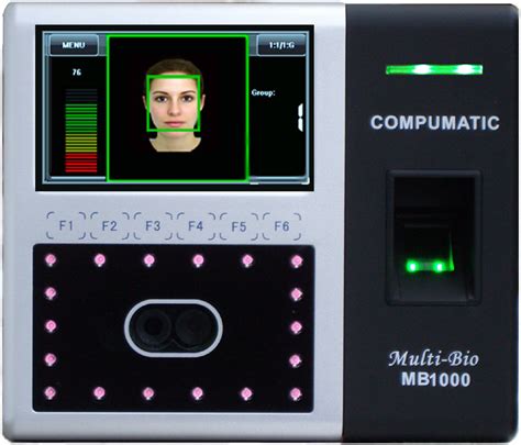 Compumatic MB1000 Multi-Bio Biometric Face Reader Facial Recognition and Fingerprint Time Clock