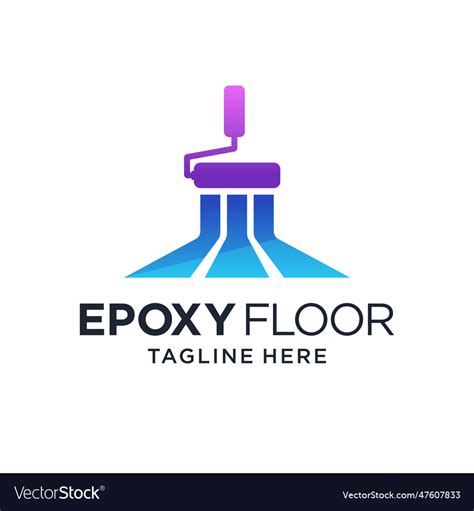 Epoxy flooring logo template Royalty Free Vector Image