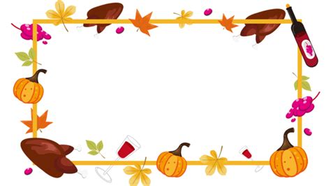 Thanksgiving Pumpkin PNG Picture, Thanksgiving Border Horizontal Cartoon Pumpkin, Thanksgiving ...