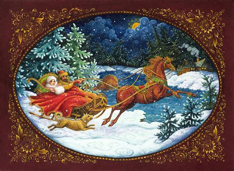 Sleigh Ride Painting by Lynn Bywaters