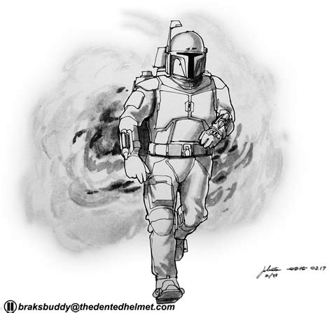 Boba Fett Concept Art by Joe Johnston | Boba Fett Costume and Prop ...