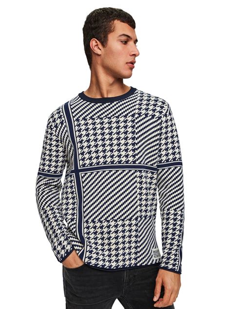 Scotch & Soda : Mixed Houndstooth Pattern Sweater