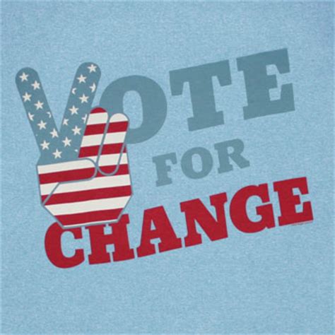 Vote For Change Political Light Blue Graphic T Shirt