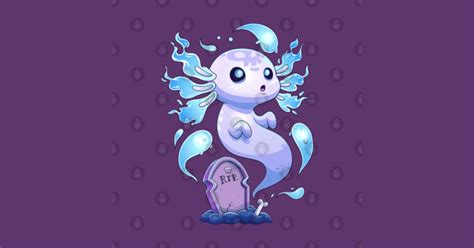 Ghost Axolotl Halloween Creepy Spooky Axolotl Spooks-a-lotl - Ghost ...