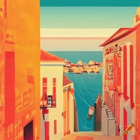 Vintage travel poster for portugal on Craiyon