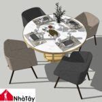 Nhatay-Combo dining table-Modern stylist (31) - Sketchup Models For Free Download