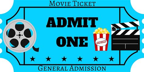 Free Printable Movie Tickets - ClipArt Best