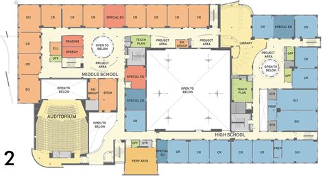 Winthrop Middle/High School - HMFH | School floor plan, School building plans, School building ...