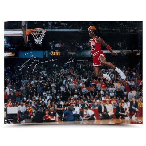 Michael Jordan // Signed Slam Dunk Framed Photo - Inscriptagraphs ...