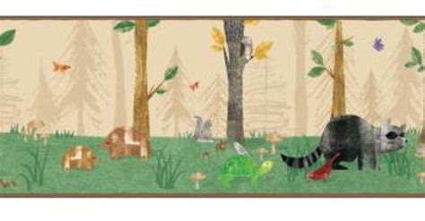 Woodland Animals Wallpaper Border Bs5330bd - Etsy