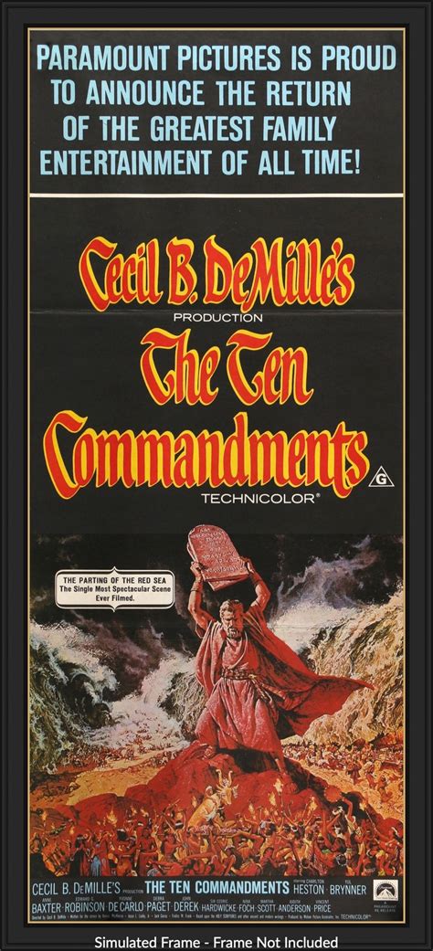 The Ten Commandments (1956) Original R72 Australian Movie Poster - Original Film Art - Vintage ...