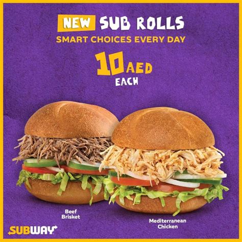 Don’t miss delicious new Sub Rolls Mediterranean Chicken or Beef Brisket for just 10 AED each ...