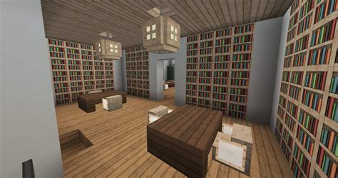 Interior Minecraft Small Library Design - malayamri