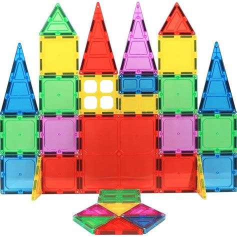 Magnet Build Magnet Tile Building Blocks Extra Strong Magnets & Super Durable 3D Tiles ...