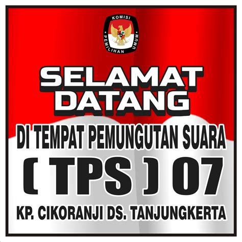 Download Contoh Spanduk Selamat Datang di TPS Format CDR - KARYAKU