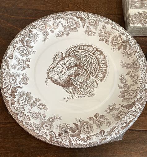 Spode Thanksgiving Paper Plates & Napkins 72 Pc Turkey - Etsy